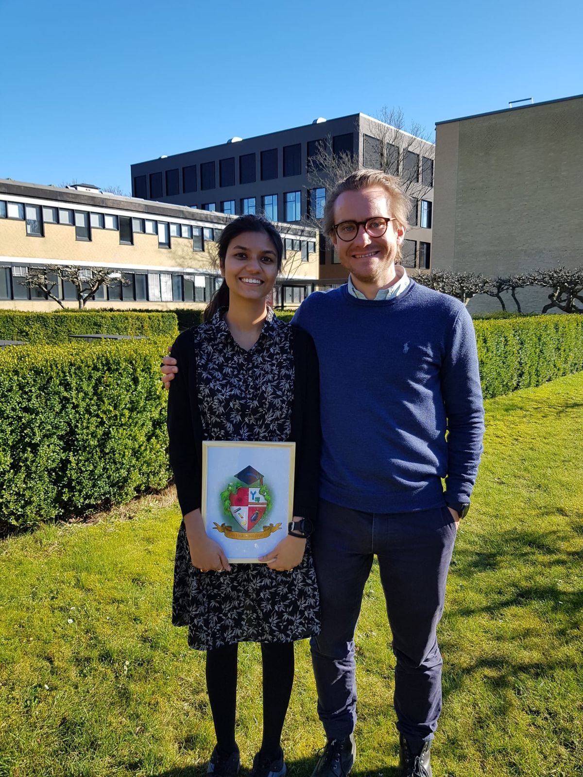 Image of coauthors Tulika Laprade and Andreas Laustsen-Kiel standing next to each other. Image of coauthors Tulika Laprade and Andreas Laustsen-Kiel standing next to each other.
