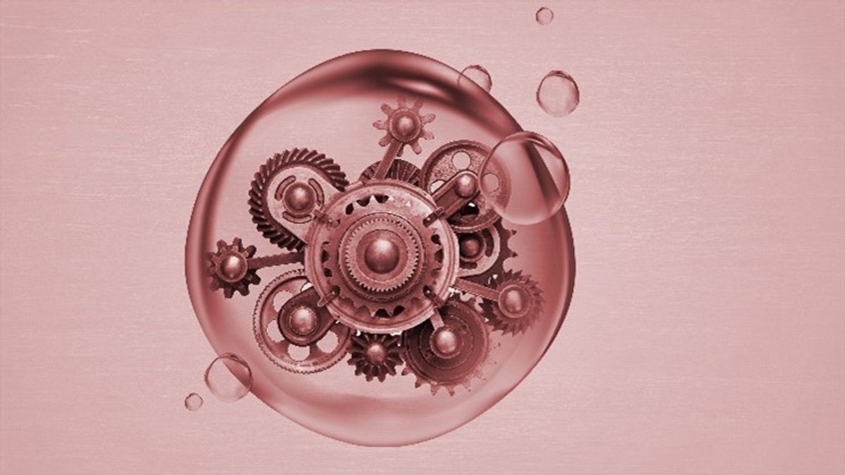 Conceptual image of a synthetic cell showing the internal cellular machinery. Conceptual image of a synthetic cell showing the internal cellular machinery.